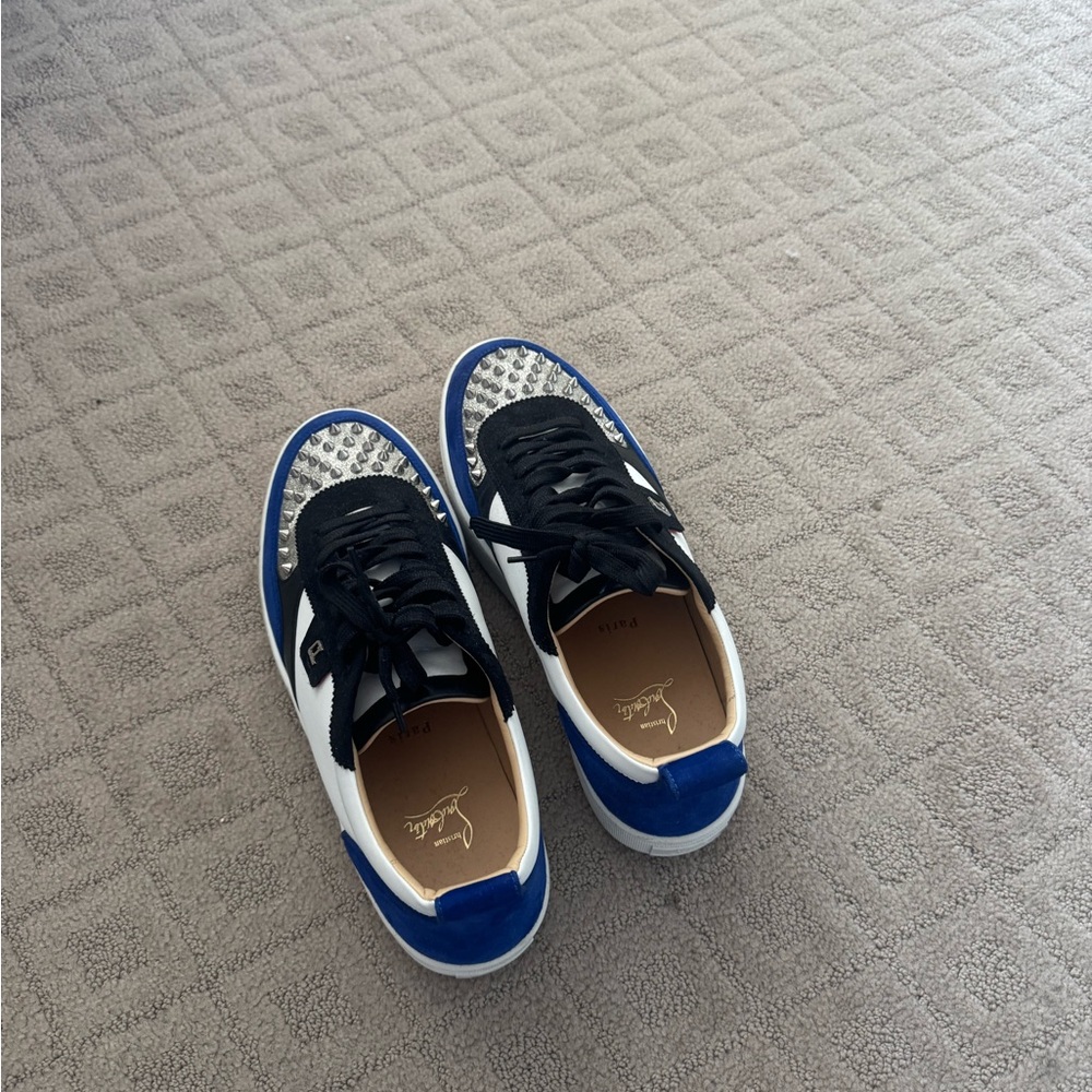 Christian Louboutin Black and Blue Sneakers